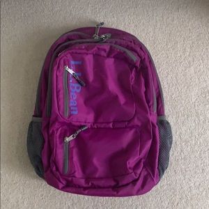 L.L.Bean purple backpack